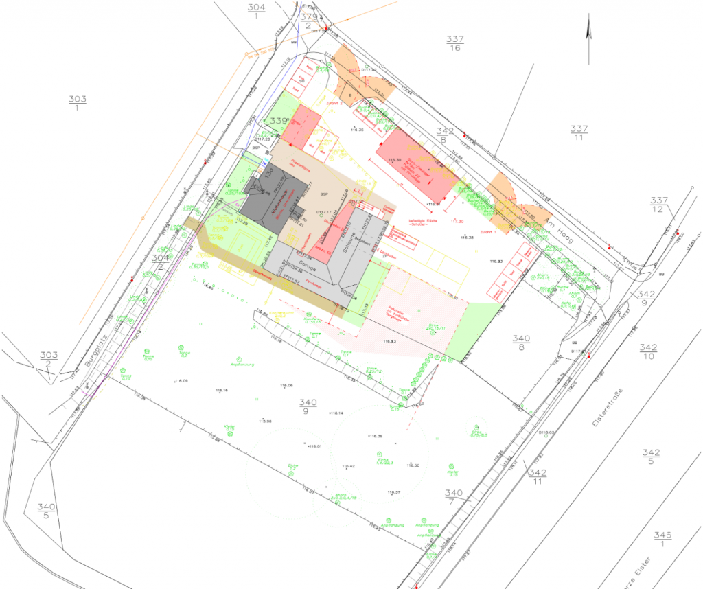 Diese Bild zeigt den Plan des neuen Wirtschaftshofes im Zoo Hoyerswerda.